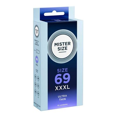 Mister Size - Taille 69 | 10 préservatifs avec taille sur mesure