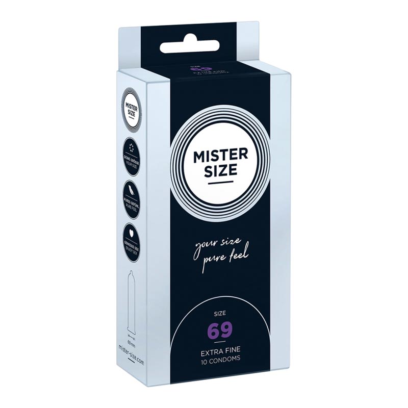 Préservatif sur mesure Mister Size - Taille 69 (10 Préservatifs)