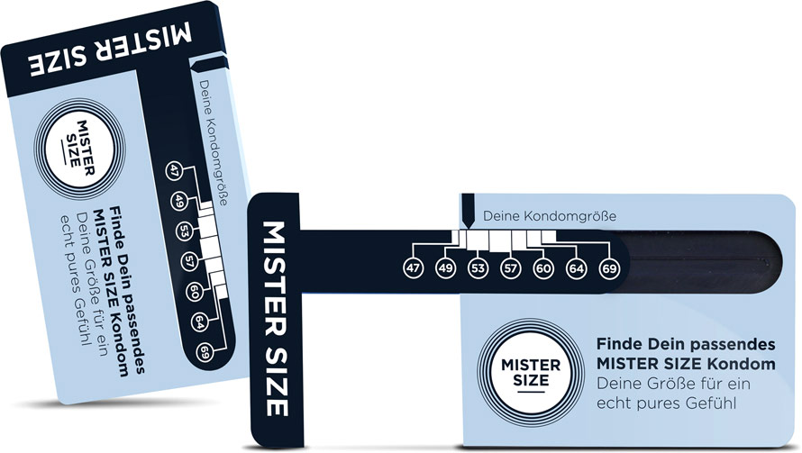 Measuring tool for Mister Size condoms
