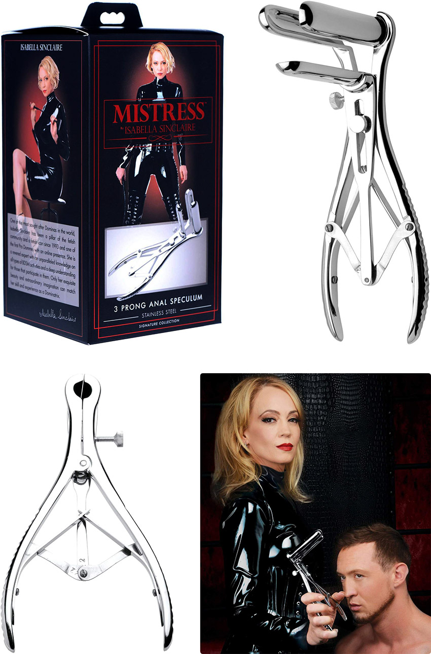 Mistress by Isabella Sinclaire anal speculum with three spreaders