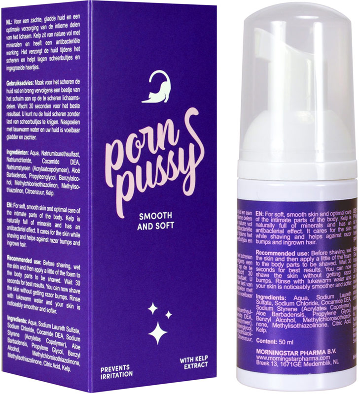 Mousse à raser pour zone intime Porn Pussy - 50 ml