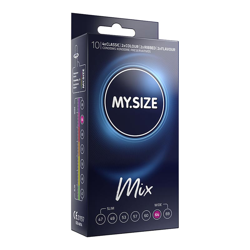 Préservatif sur mesure My Size Mix - Taille 64 (10 Préservatifs)