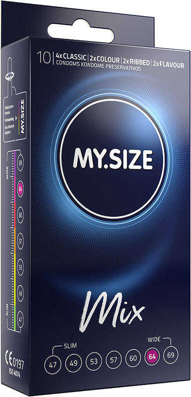 My Size Mix Custom Fit Condoms - Size 64 (10 Condoms)