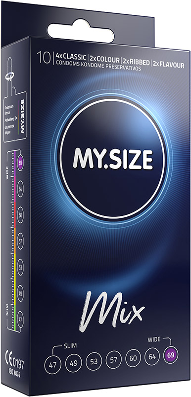 Preservativi su misura My Size Mix - Misura 69 (10 Preservativi)