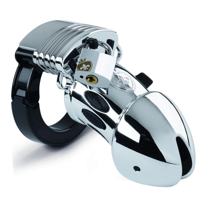 Mystim Pubic Enemy No 1 Chastity Cage - Silver Edition