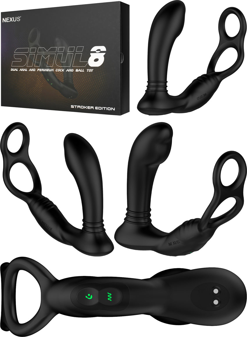 Nexus Simul8 Prostatavibrator und Penisring - Stroker Edition