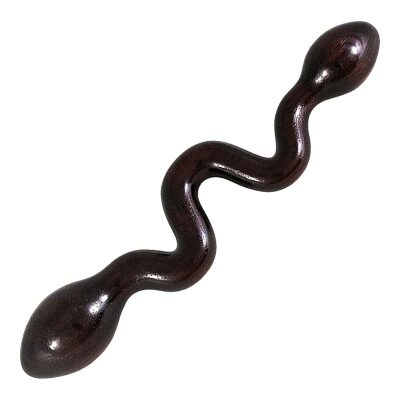 NobEssence Mesmerize Wenge | Holzdildo mit Mäanderdesign
