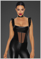 Noir Handmade F256 Overall Powerwetlook outfit - Black (XXL)