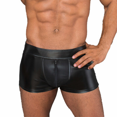 Noir Handmade H058 | Boxershorts aus Nasseffekt-Stoff und Mesh