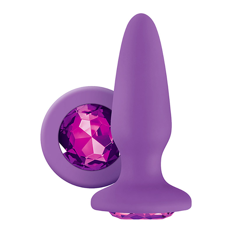 NS Novelties Glams | Plug anal en silicone avec cristal violet NS Novelties Glams | Plug anal en silicone avec cristal violet