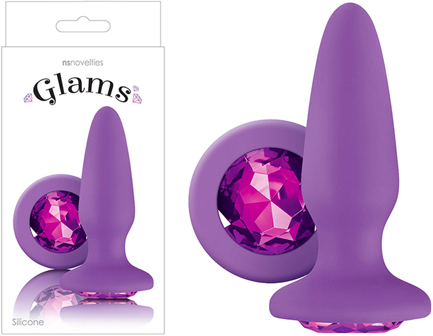 Plug anal en silicone NS Novelties Glams - Violet