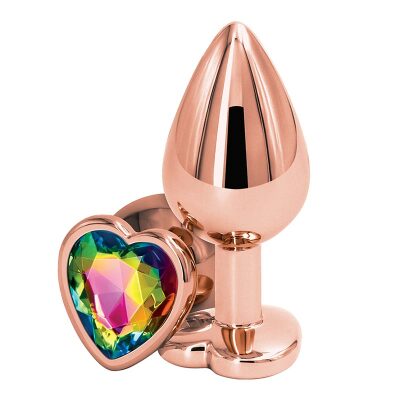 NS Novelties Rear Assets Heart | Plug anal rose gold | Moyen