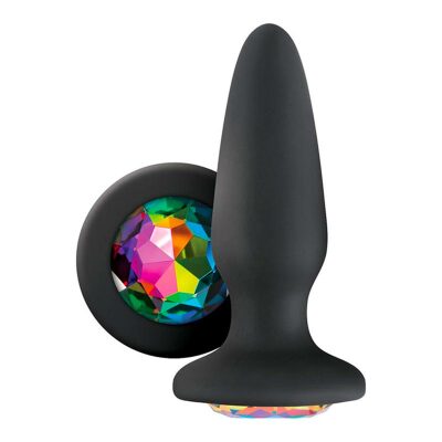 NS Novelties Glams | Plug anal en silicone avec cristal multicolore
