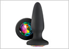 NS Novelties Glams butt plug in silicone - Black & multicoloured