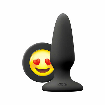 NS Novelties Mojis #ILY | Plug anal en silicone avec émoticône | Noir