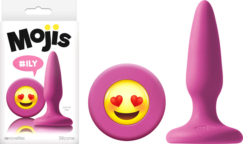 NS Novelties Mojis #ILY silicone butt plug - Pink