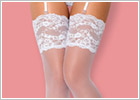 Obsessive 810 Stockings - White (S/M)