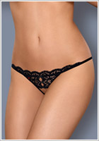 Obsessive 831 crotchless Thong - Black (S/M)