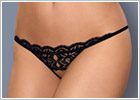 Obsessive 831 crotchless Thong - Black (S/M)
