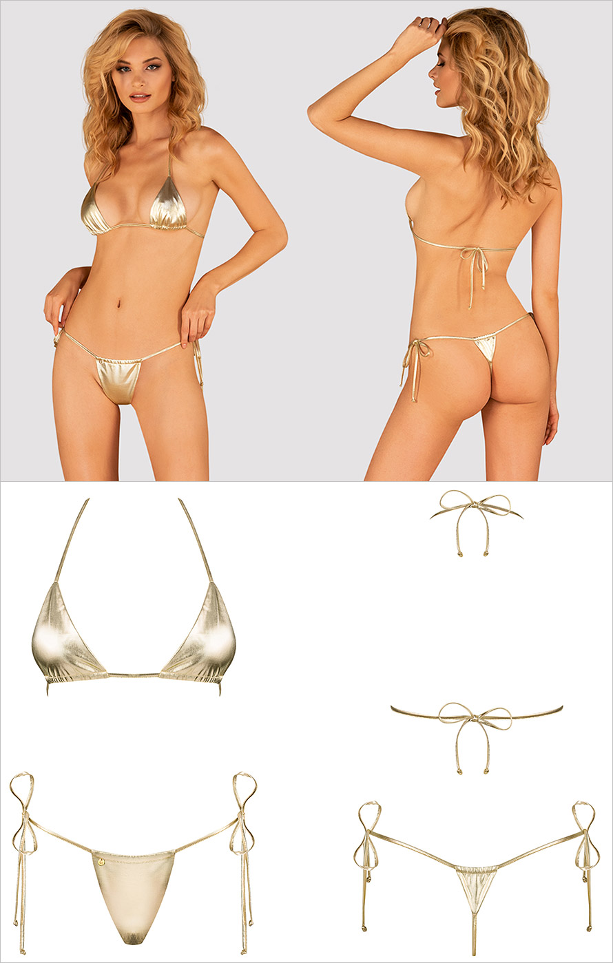 Obsessive Micro Bikini Bella Vista - 2-teilig - Gold (S/L)
