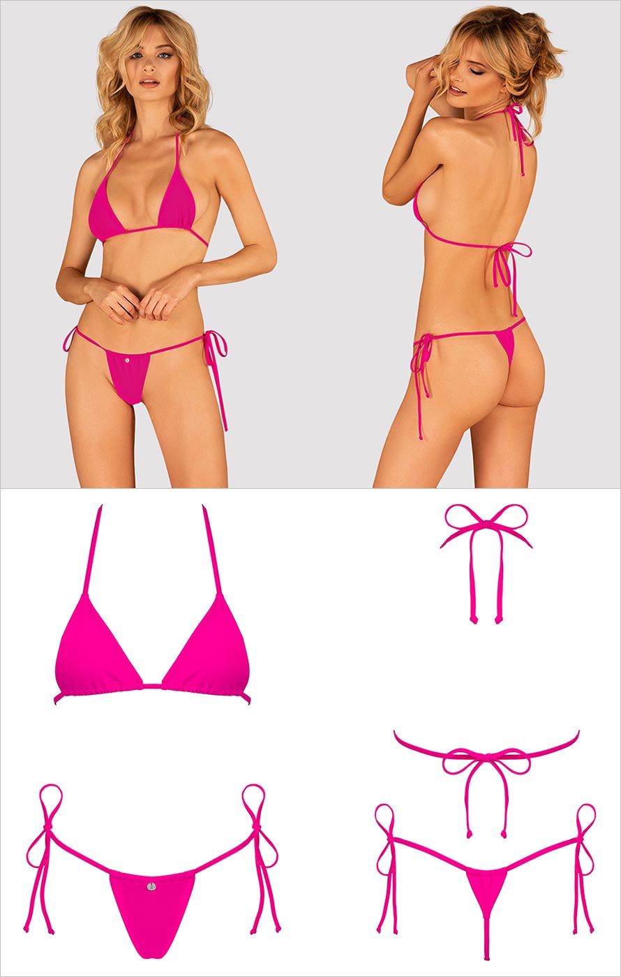 Obsessive Micro Bikini Bella Vista - 2 pezzi - Rosa (S/L)