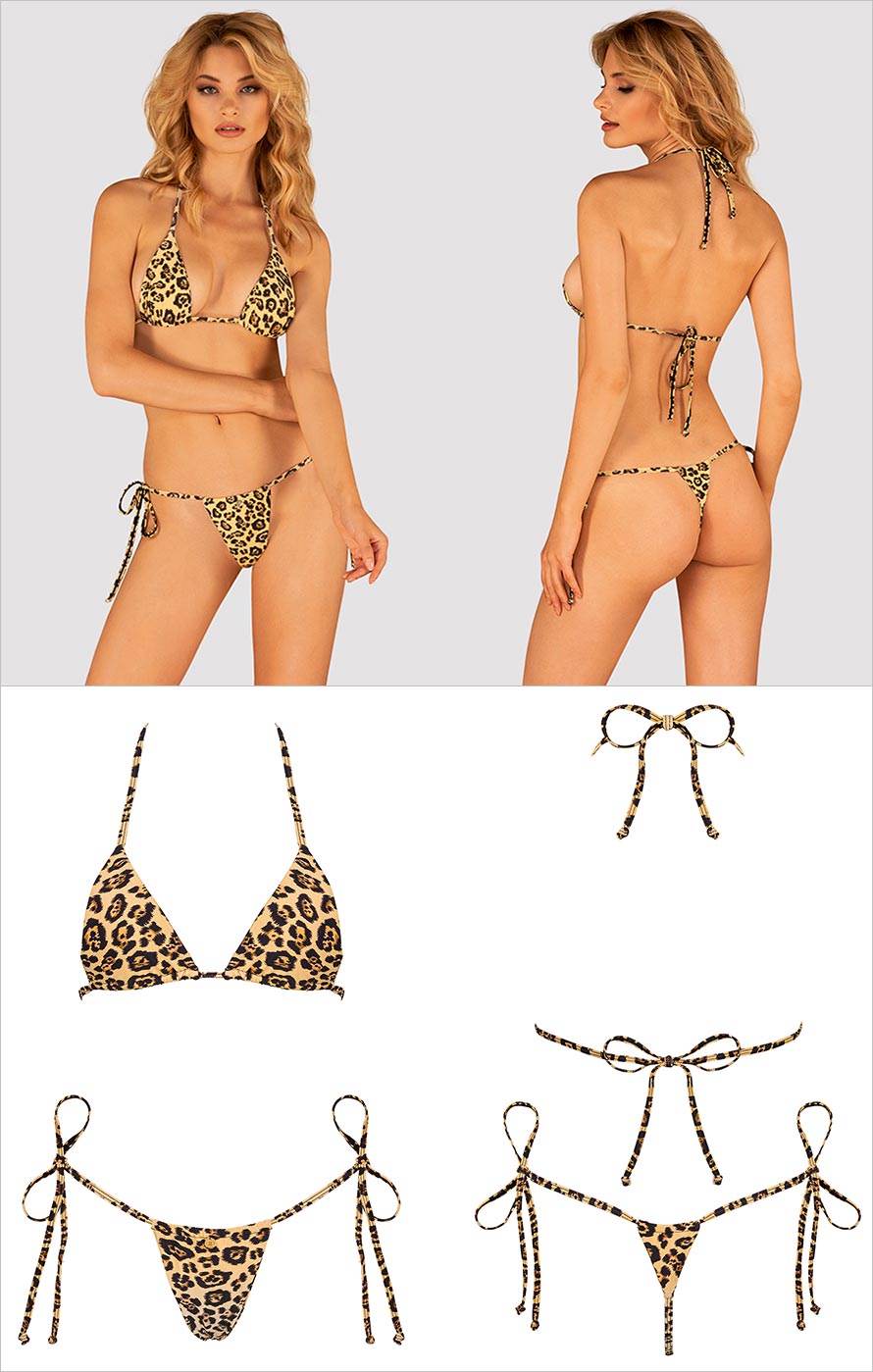 Obsessive Micro Bikini Bella Vista - 2-teilig - Leopard (S/L)