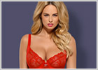 Obsessive Heartina Chemise & Thong - Red (S/M)