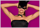 Obsessive Costume da coniglietta Bunny con maschera - Nero (S/M)