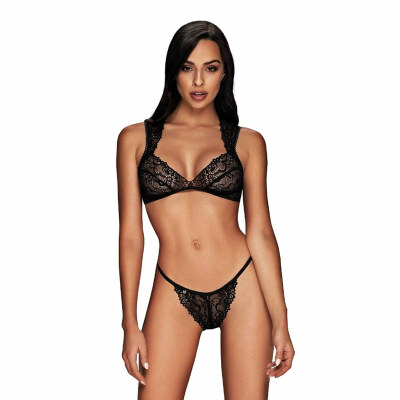 Obsessive Elisetta | Ensemble ultra sexy en dentelle florale et lurex