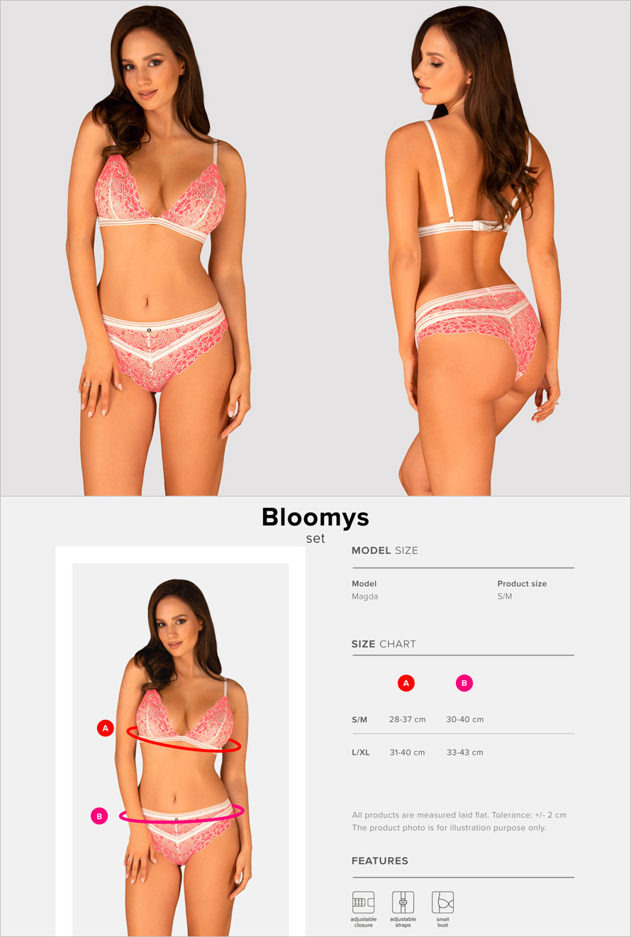Obsessive Completo Bloomys - Rosa (S/M)