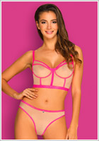 Obsessive Nudelia Set - 2 pieces - Pink (S/M)