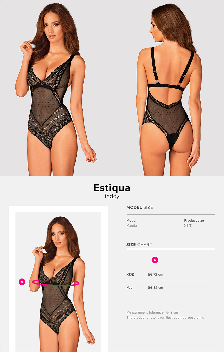 Obsessive Estiqua Teddy - Schwarz
