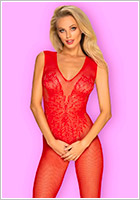 Obsessive Bodystocking N112 - Red (S/M/L)