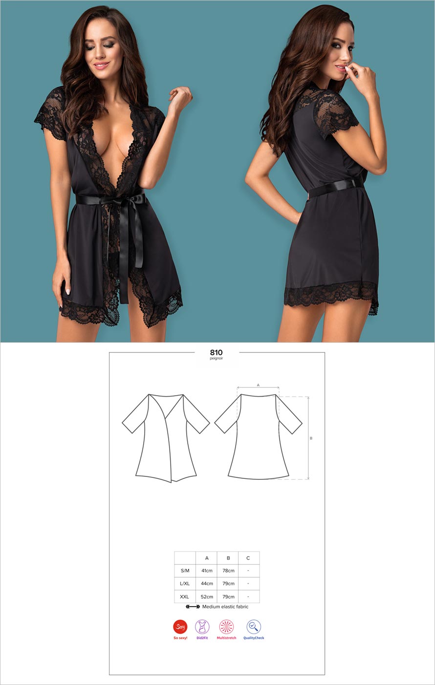Obsessive Vestaglia 810 - Nero (L/XL)