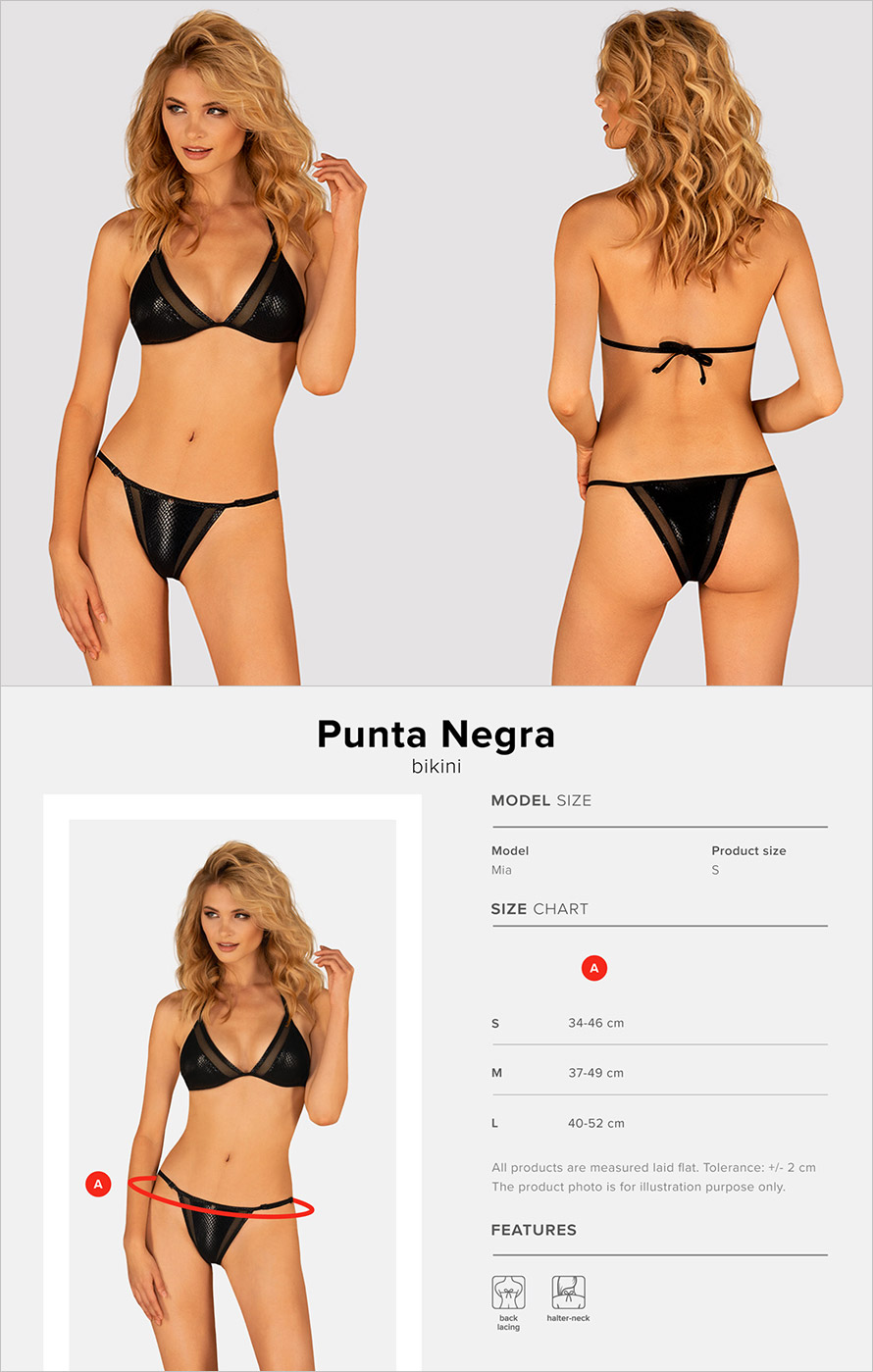 Obsessive Punta Negra Bikini - 2-teilig - Schwarz (S)