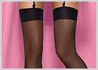 Obsessive S800 Sexy Stockings - Black (S/M)