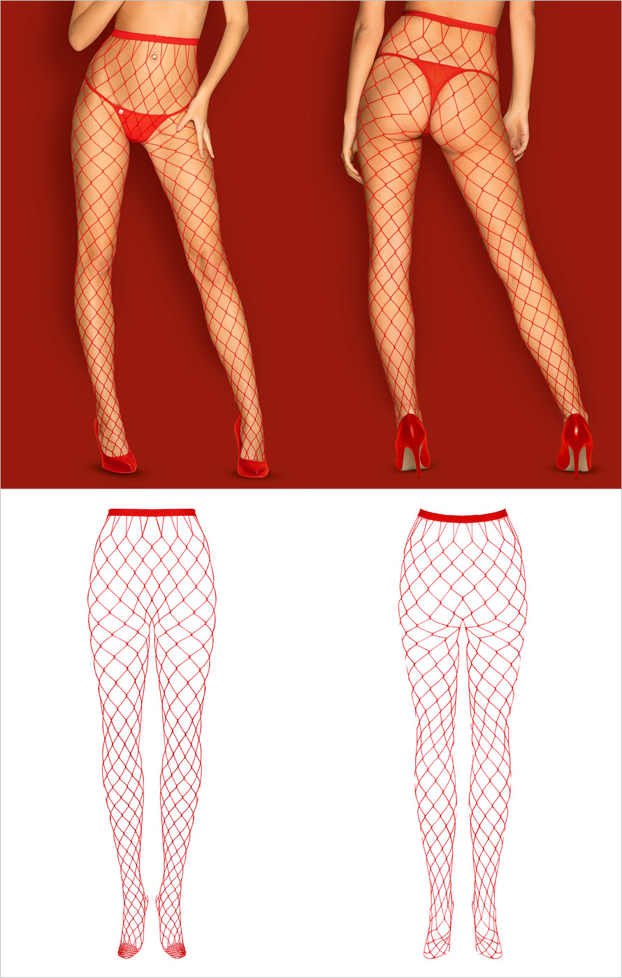 Obsessive S812 Pantyhose - Red (S/M/L)