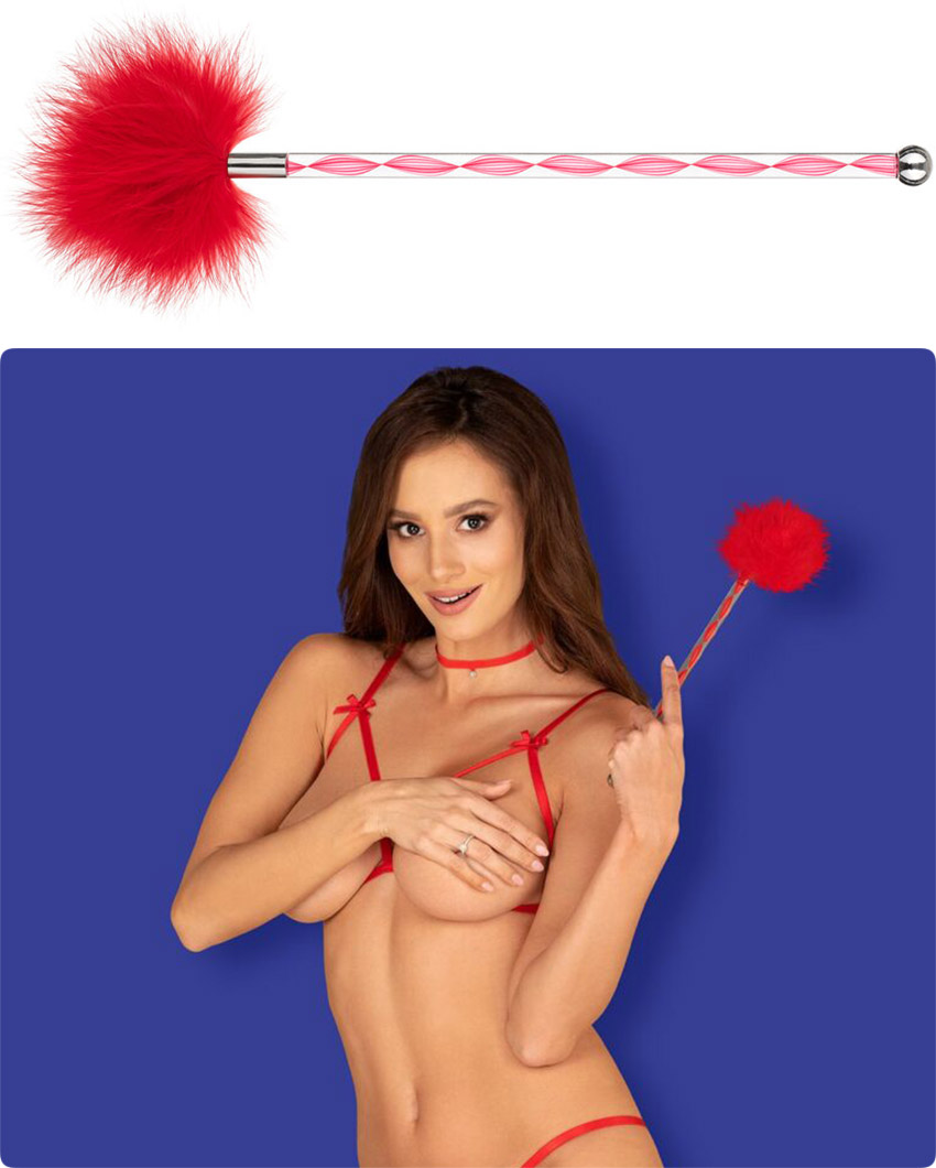 Obsessive Santasia feather tickler - Red