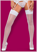 Obsessive S800 Sexy Stockings - White (S/M)