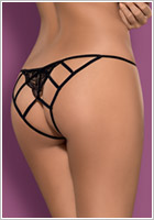 Obsessive Miamor crotchless Panties - Black (S/M)
