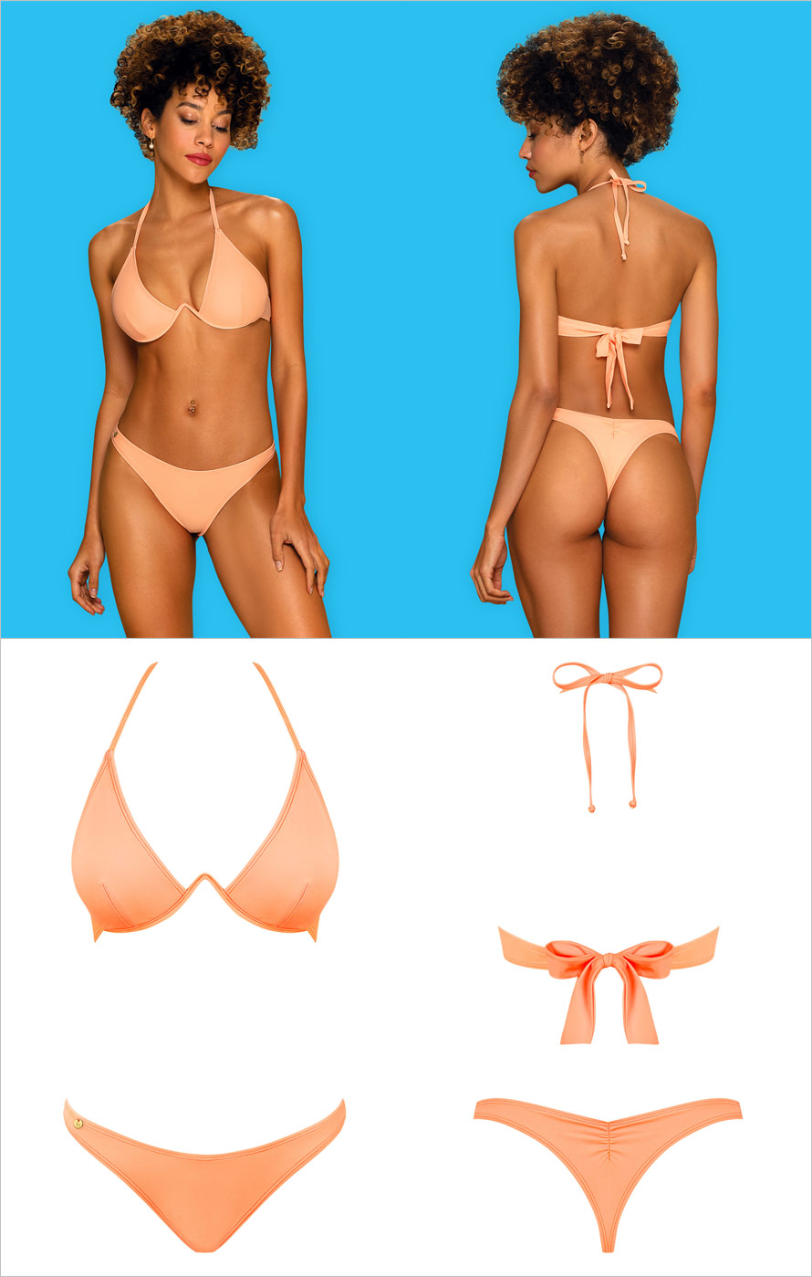 Obsessive Paralia Bikini - 2 pieces - Coral (S)