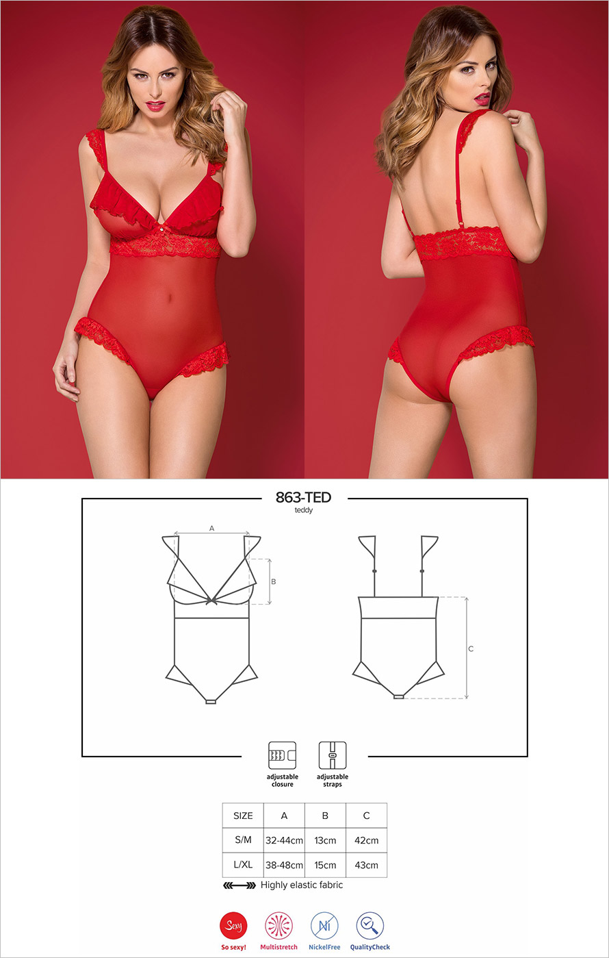 Obsessive Body 863 - Red (S/M)