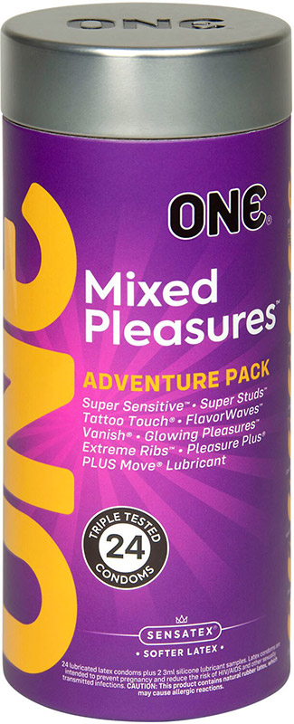 ONE Mixed Pleasures - Adventure Pack (24 préservatifs)