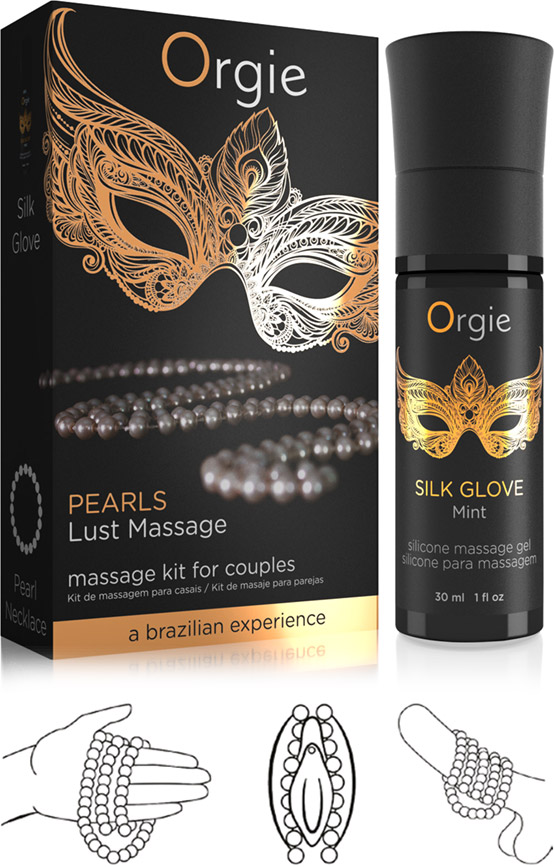Kit di massaggio per coppia Orgie Pearls Lust Massage - 30 ml