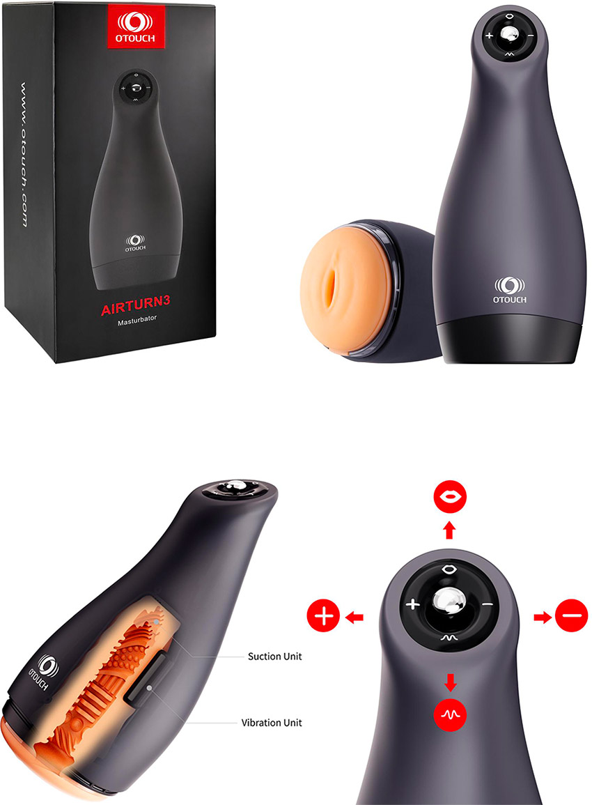 OTouch Airturn 3 Masturbator (Saugen + Vibration)