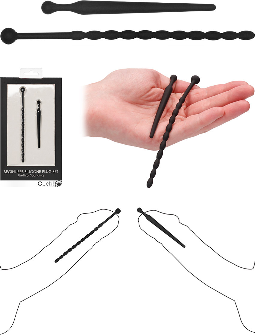 Ouch! set of urethral plugs in silicone (2 pieces)