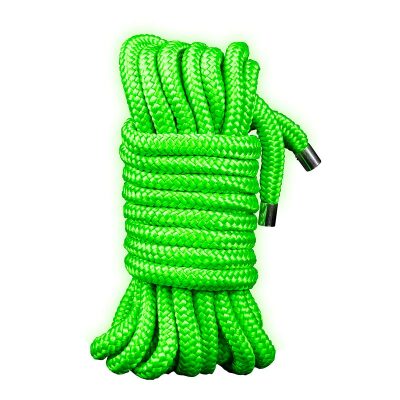 Ouch! | Corde de bondage phosphorescente de 5 mètres de couleur verte