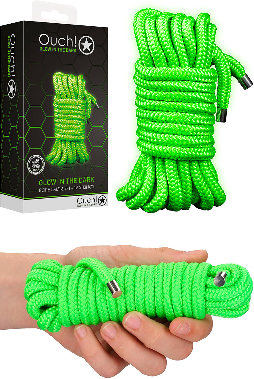 Ouch! Phosphoreszierendes Bondage-Seil - 5 m - Grn