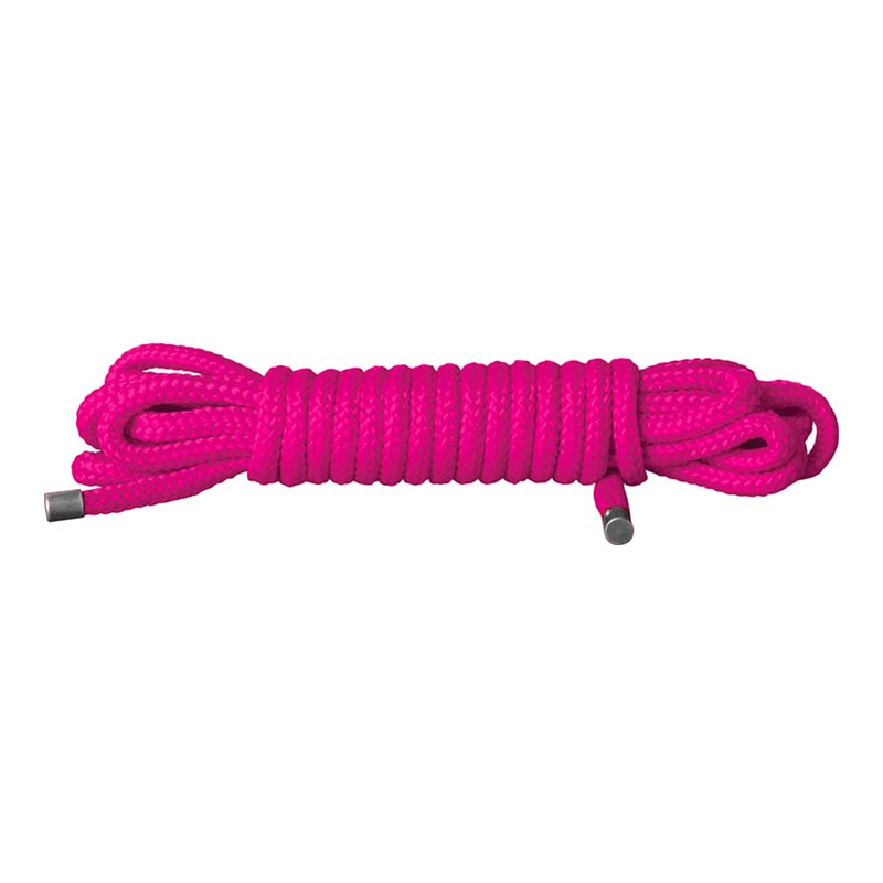 Corde de bondage japonais en nylon Ouch! - 10 m - Rose
