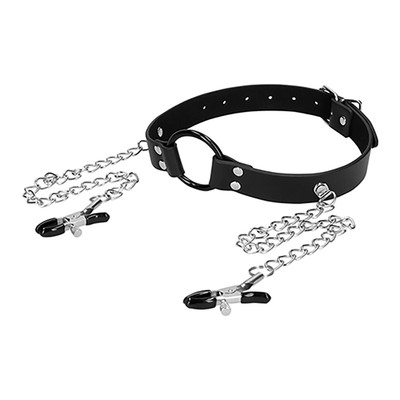 Ouch! | Harnais de tête de couleur noire | BDSM